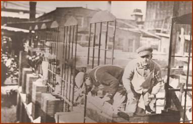 Historical image of construction workers in Ilion, NY